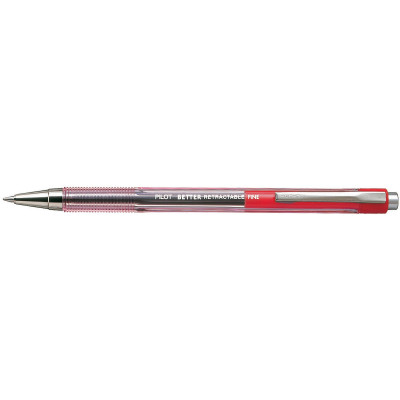 Pilot BP-145 Ballpoint Pen Retractable Fine 0.7mm Red