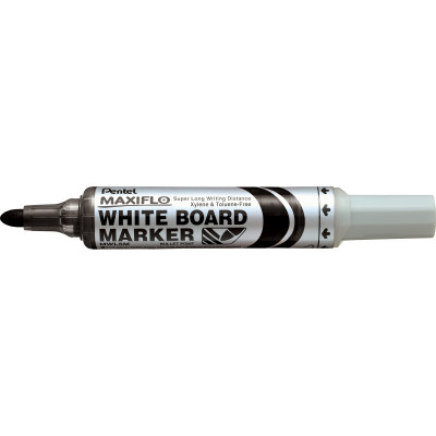 Pentel MWL5 Maxiflo Whiteboard Marker Bullet 2.1mm Pump It Black