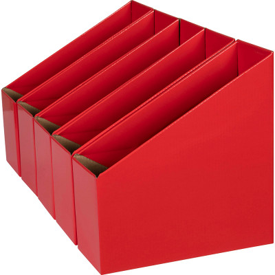 Marbig Book Boxes Small 9Wx25Dx27H cm Red Pack Of 5