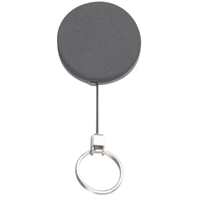 Rexel Key Card Holder Retractable Metal With Key Ring Black