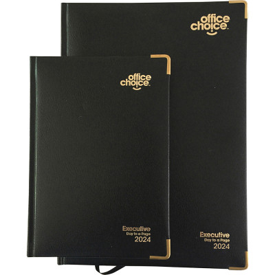 Office Choice Executive Diary A5 Day To Page Black