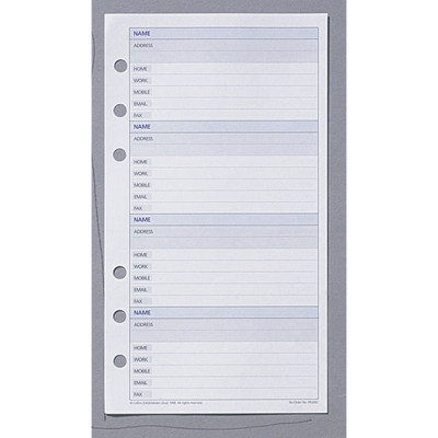 Debden Dayplanner Refill Telephone Address Directory 172x96mm Personal Edition