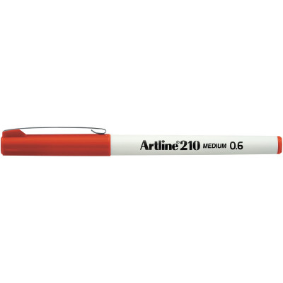 Artline 210 Fineliner Pen 0.6mm Dark Red Pack Of 12