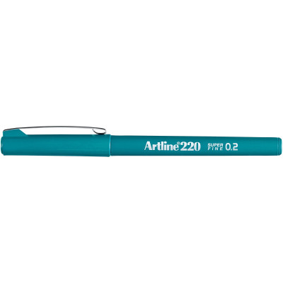 Artline 220 Fineliner Pen Super Fine 0.2mm Dark Green Pack Of 12