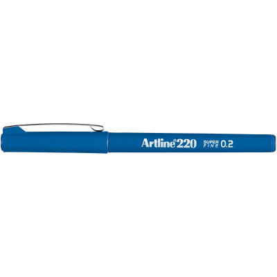 Artline 220 Fineliner Pen Super Fine 0.2mm Royal Blue Pack Of 12