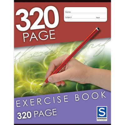 Sovereign Exercise Book 225x175mm 8mm Ruled 320 Page