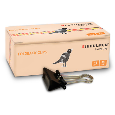Bibbulmun Foldback Clip 25mm Box of 12